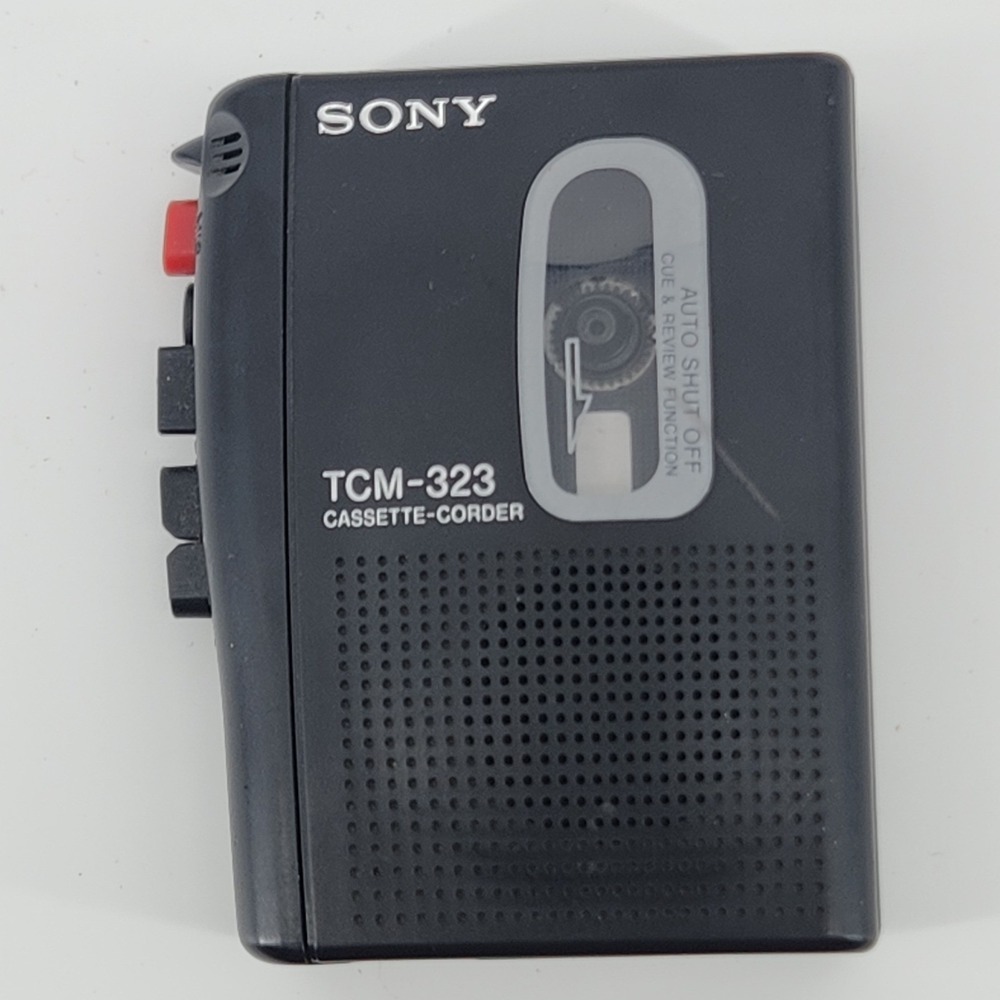 Sony TCM-323 Cassette-Corder Voice Recorder Tested Garbled Audio Parts